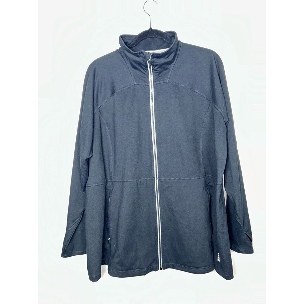 Lands End black zip up jacket size 2x. C25-16